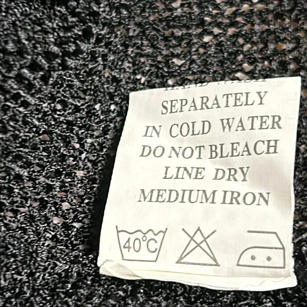 VTG KOKOMO. poncho sweater ,fringes,sheer,loose knit,PTP 16” to  23”,one size - Picture 13 of 16